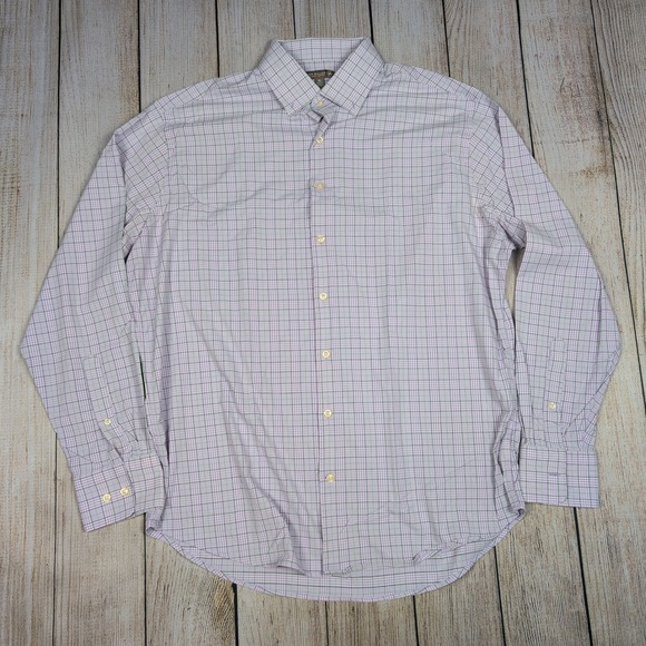 Peter Millar Summer Comfort PGA Plaid Dress Shirt Button Up Extra Large - Picture 2 of 8